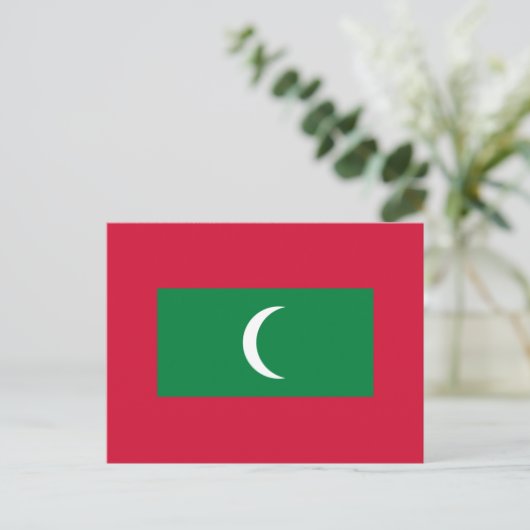 Carte Postale Drapeau des Maldives (Debout devant)