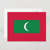 Carte Postale Drapeau des Maldives (Devant / Derrière)
