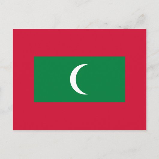 Carte Postale Drapeau des Maldives (Devant)