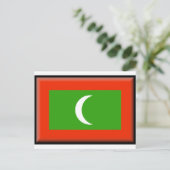 Carte Postale Drapeau des Maldives (Debout devant)