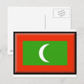Carte Postale Drapeau des Maldives (Devant / Derrière)