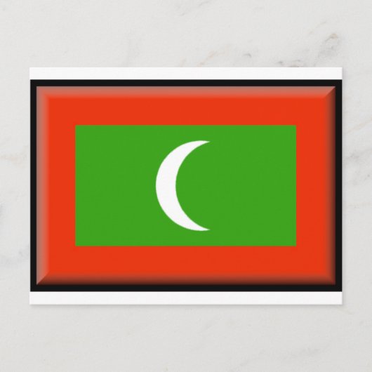 Carte Postale Drapeau des Maldives (Devant)