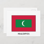 Carte Postale Drapeau des Maldives (Devant / Derrière)