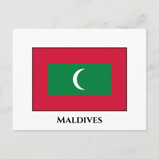 Carte Postale Drapeau des Maldives (Devant)