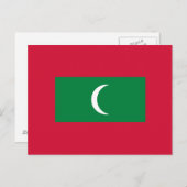 Carte Postale Drapeau des Maldives (Devant / Derrière)