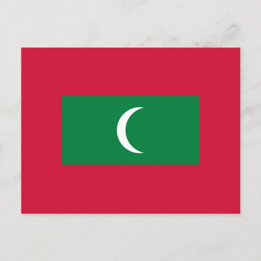 Carte Postale Drapeau des Maldives (Devant)