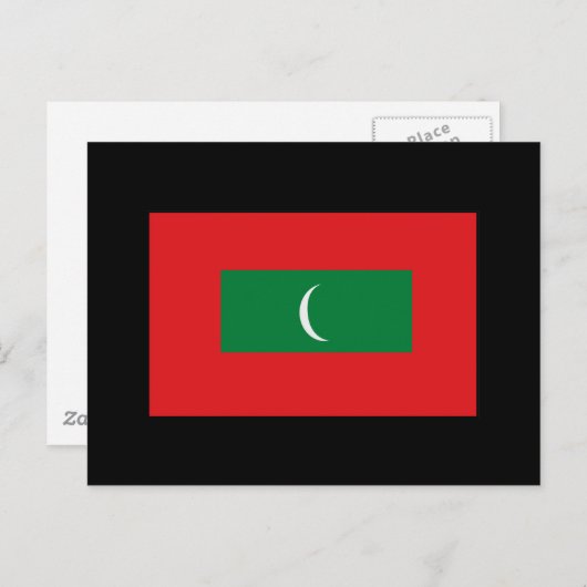 Carte Postale Drapeau des Maldives T-shirts et cadeaux (Devant / Derrière)