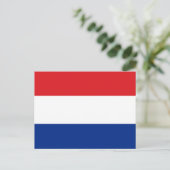 Carte Postale Drapeau des Pays-Bas (Debout devant)