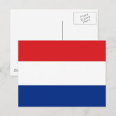 Carte Postale Drapeau des Pays-Bas (Devant / Derrière)