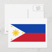 Carte Postale Drapeau des Philippines (Devant / Derrière)