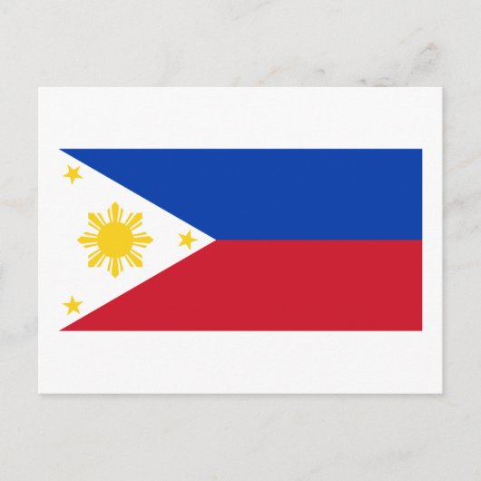 Carte Postale Drapeau des Philippines (Devant)