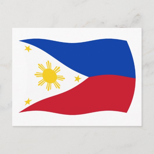 Carte postale drapeau des Philippines (Devant)