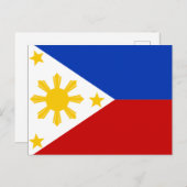 Carte Postale Drapeau des Philippines (Devant / Derrière)