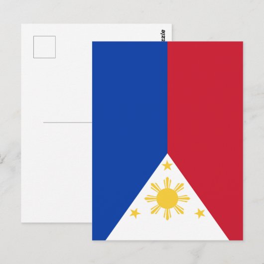 Carte Postale drapeau des Philippines (Devant / Derrière)
