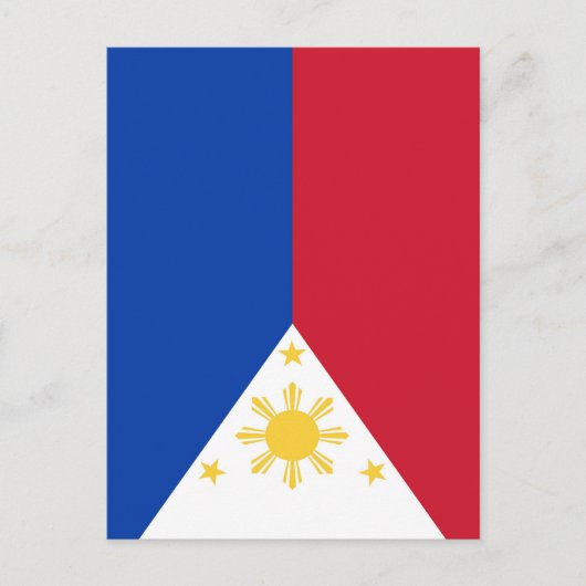Carte Postale drapeau des Philippines (Devant)