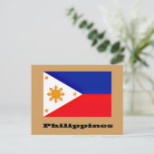 Carte Postale Drapeau des Philippines conception personnalisée (Debout devant)