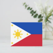Carte Postale Drapeau des Philippines Drapeau philippin (Debout devant)