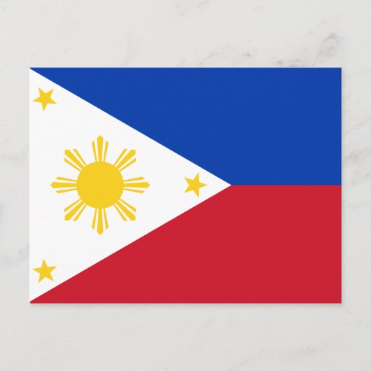 Carte Postale Drapeau des Philippines Drapeau philippin (Devant)