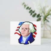 Carte Postale Drapeau des présidents Day, George Washington et U (Debout devant)