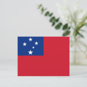 Carte Postale Drapeau des Samoa (Debout devant)
