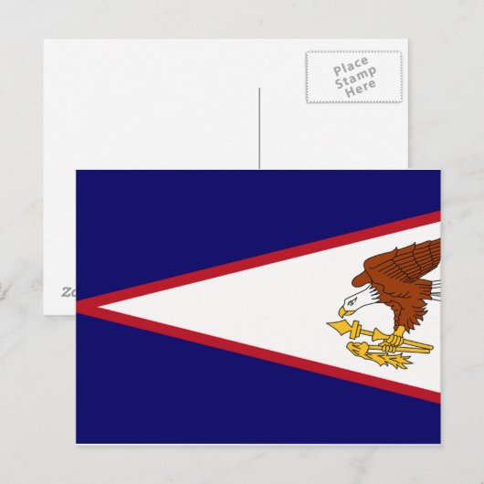 Carte Postale Drapeau des Samoa américaines (Devant / Derrière)