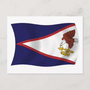 Carte postale drapeau des Samoa américaines