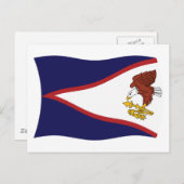 Carte postale drapeau des Samoa américaines (Devant / Derrière)