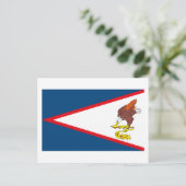 Carte postale drapeau des Samoa américaines (Debout devant)