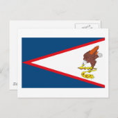 Carte postale drapeau des Samoa américaines (Devant / Derrière)