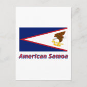 Carte Postale Drapeau des Samoa américaines avec nom (Devant)