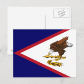 Carte Postale Drapeau des Samoa américaines patriotiques (Devant / Derrière)