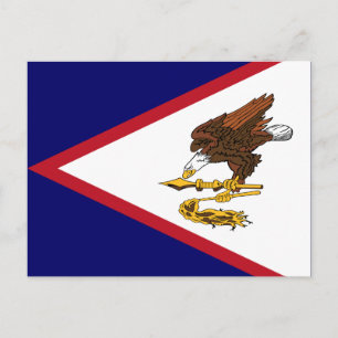 Carte Postale Drapeau des Samoa américaines patriotiques