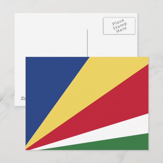 Carte Postale Drapeau des Seychelles (Devant / Derrière)