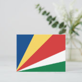 Carte Postale Drapeau des Seychelles (Debout devant)