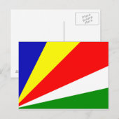 Carte Postale Drapeau des Seychelles (Devant / Derrière)