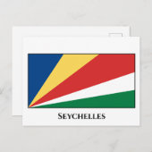 Carte Postale Drapeau des Seychelles (Devant / Derrière)