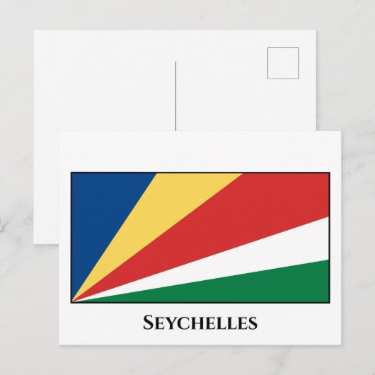 Carte Postale Drapeau des Seychelles (Devant / Derrière)