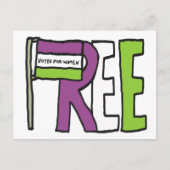 Carte Postale Drapeau des suffragettes (Devant)