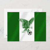 Carte Postale Drapeau des Super Eagles nigérians (Devant / Derrière)
