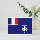 Carte Postale Drapeau des terres du Sud de l'Antarctique (Debout devant)