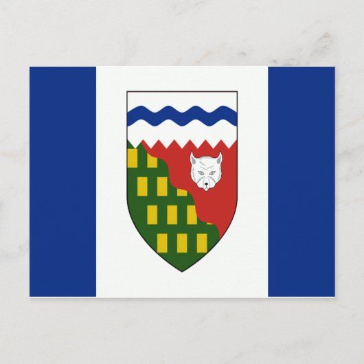 Carte Postale Drapeau des Territoires du Nord-Ouest (Devant)