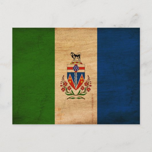 Carte Postale Drapeau des Territoires du Yukon (Devant)