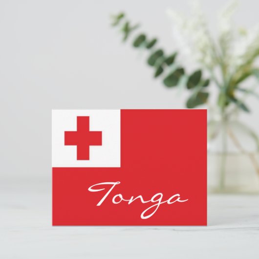 Carte Postale Drapeau des Tonga (Debout devant)