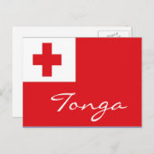 Carte Postale Drapeau des Tonga (Devant / Derrière)