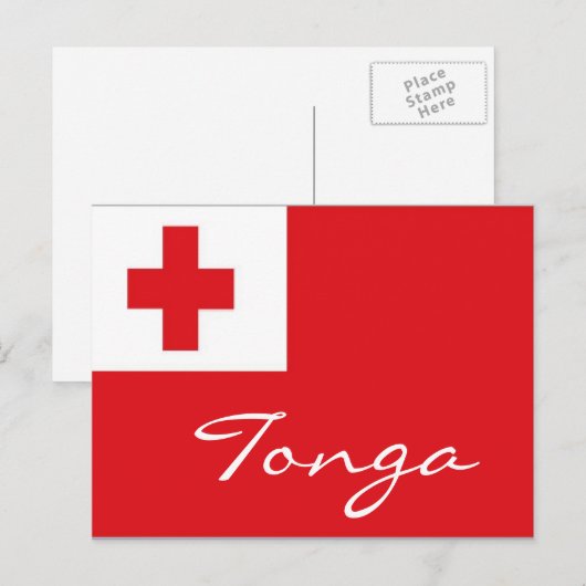 Carte Postale Drapeau des Tonga (Devant / Derrière)