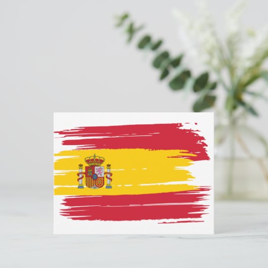 Carte Postale Drapeau d'Espagne (Debout devant)