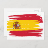 Carte Postale Drapeau d'Espagne (Devant / Derrière)