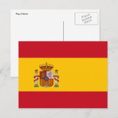 Carte Postale drapeau d'espagne (Devant / Derrière)