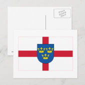 Carte Postale Drapeau d'Est-Anglie (Devant / Derrière)