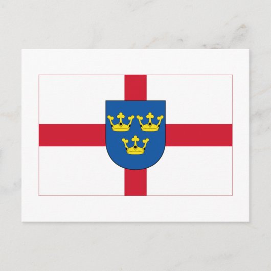 Carte Postale Drapeau d'Est-Anglie (Devant)
